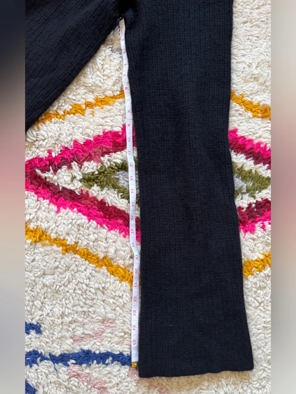 ALO Black 100% Cashmere Waffle Sweater Set (Top and Bottom)